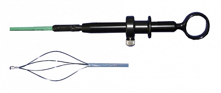 Экстрактор эндоскопический ("корзинка Дормиа" четырехпроволочная, длина 600 мм, диаметр 5 Ch, с рукояткой) - НПФ "МФС"