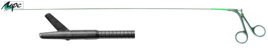 Ножницы эндоскопические прямые (гибкие, рабочая длина 400 мм, диаметр 7 Charr, со сменной ротируемой рабочей частью, с одной подвижной браншей) - НПФ "МФС"