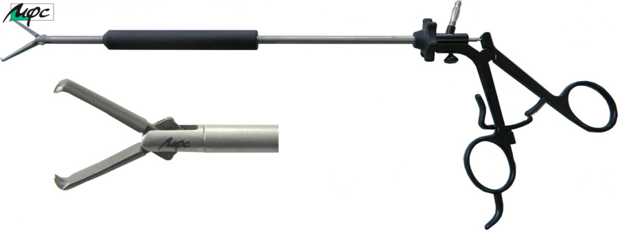 Зажим когтевой 5 мм с кремальерой к морцеллятору - НПФ "МФС"